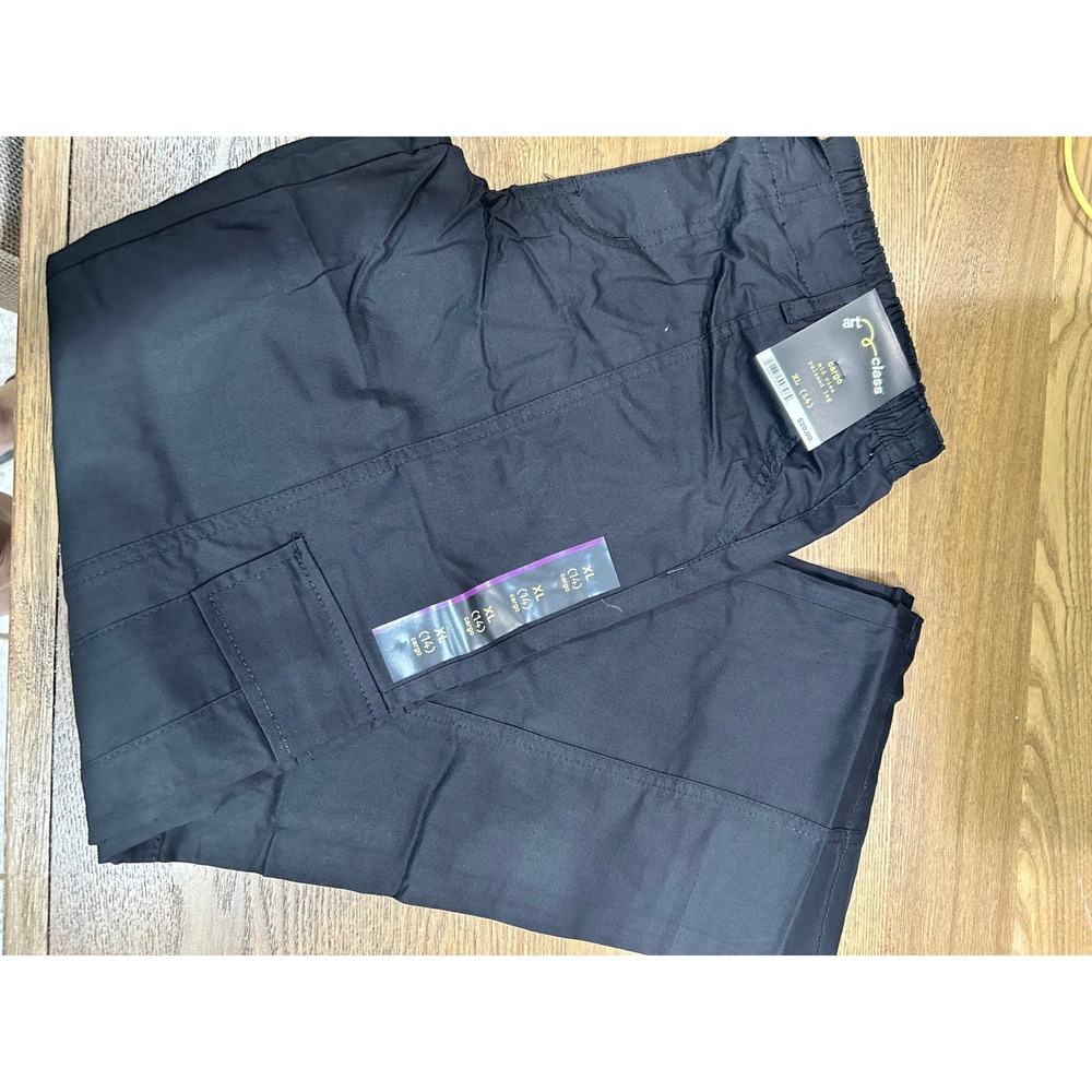 Art Class Kids Cargo Pants XL‎ (14) Black Mid Rise Relaxed Leg New